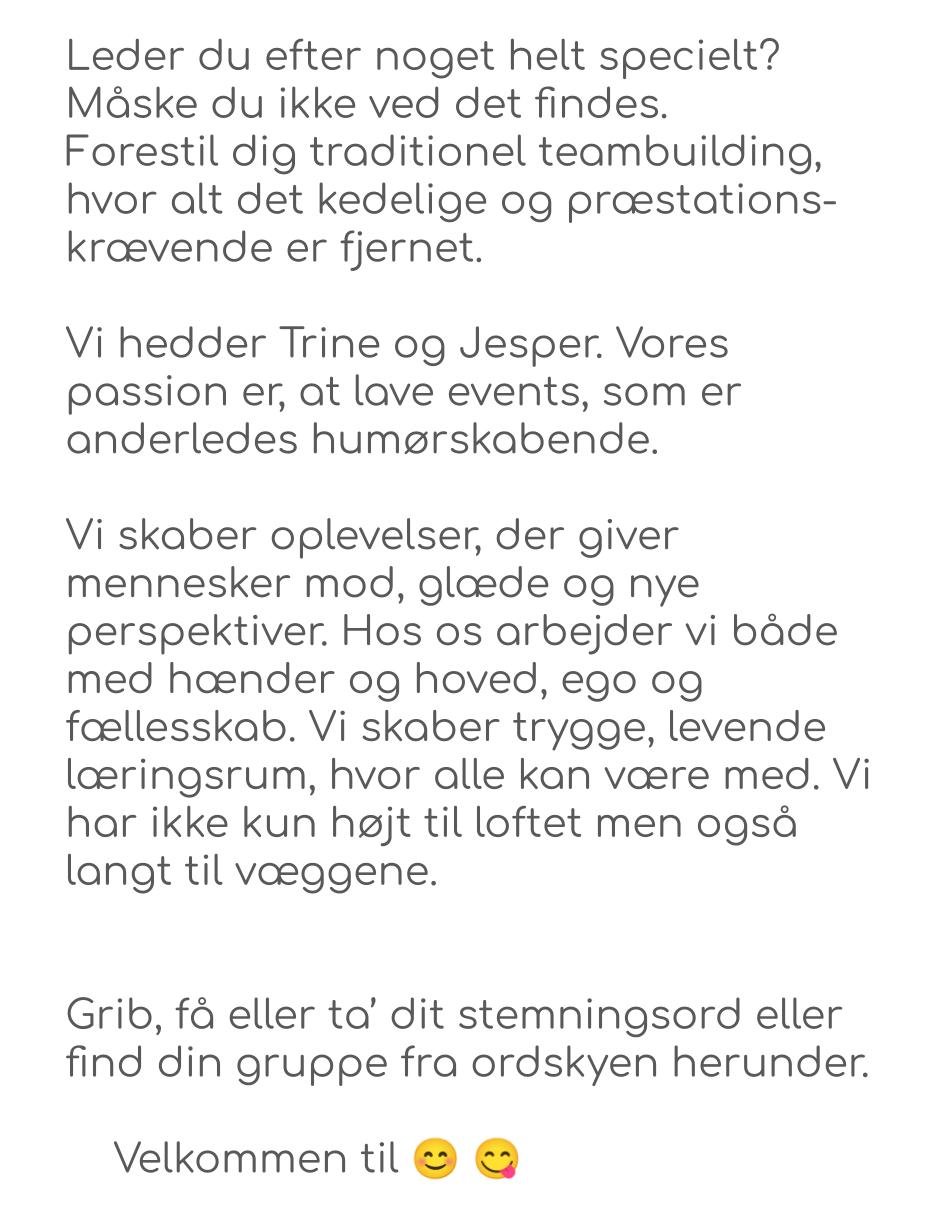 Klargøring til event
